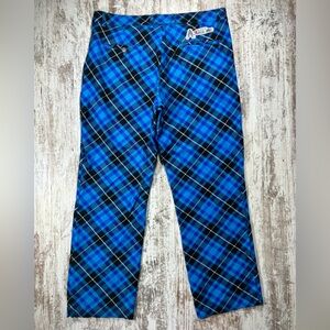 Royal & Awesome Argyle Golf pants blue and black size 36 x 30 (actual 28.5”)